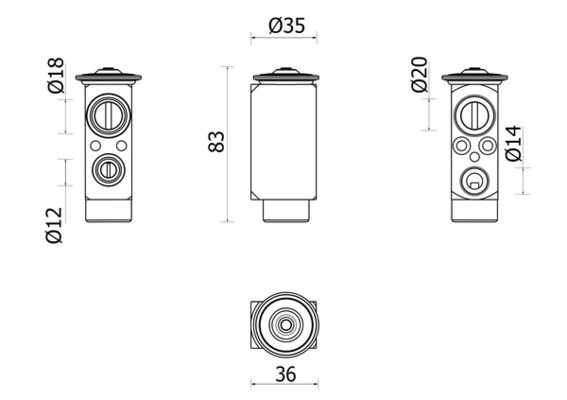 Expansionsventil, Drosseldüse der Klimaanlage (kühlmitteltyp: R134a) passt zu: VOLVO FH D13A400-D13H440 09.05-