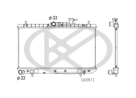 Kühler Motor (mit mechanischer getriebe) passt zu: HYUNDAI ACCENT II, COUPE I, LANTRA II 1.3-2.0 11.95-11.05