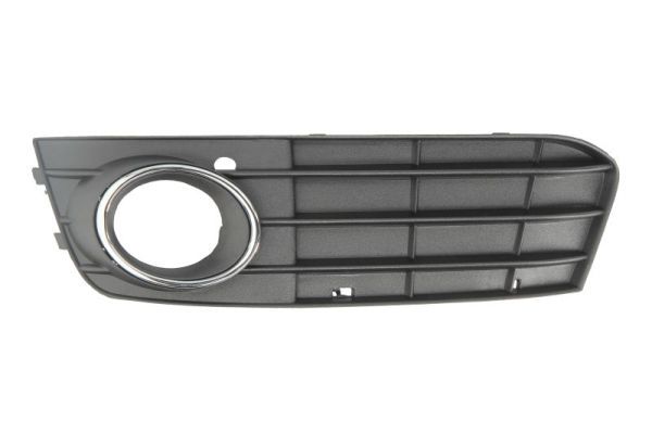 Stoßstangengitter vorne L (mit Löchern für Halogenscheinwerfer, chrom/schwarz) passt zu: AUDI A4 B8 11.07-10.11