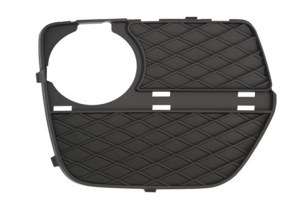 Stoßstangengitter vorne R (geschlossen, mit Löchern für Halogenscheinwerfer, kunststoff, schwarz) passt zu: BMW X6 E71, E72 09.10-06.14