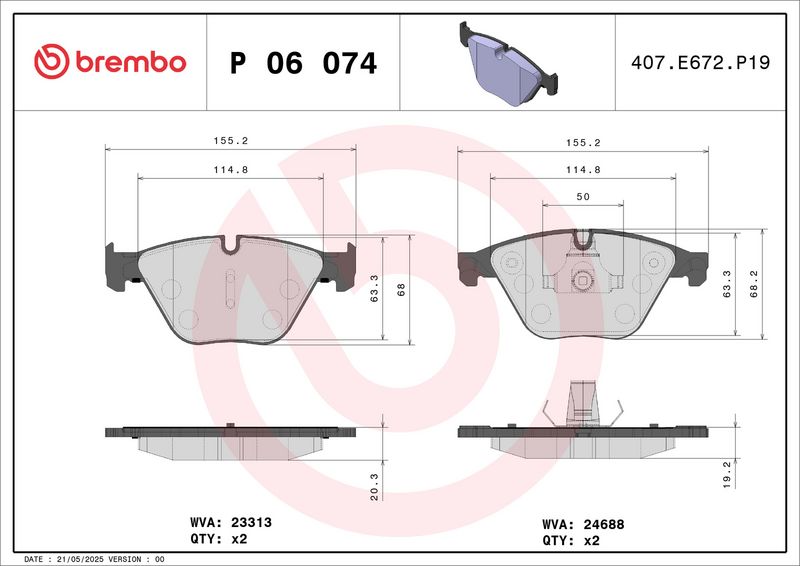 Bremsbelagsatz, Scheibenbremse