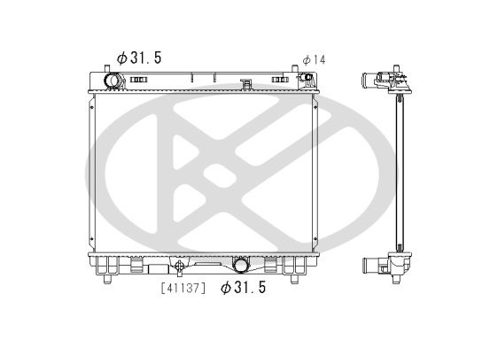 Kühler Motor passt zu: DAIHATSU CHARADE VIII, SUBARU TREZIA, TOYOTA URBAN CRUISER, VERSO S, YARIS 1.33/1.4D 11.08-