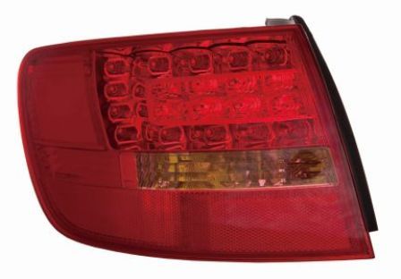 Lampe hinten L (äußerer Teil, LED/P21W, blinkerfarbe orange, glasfarbe rot) passt zu: AUDI A6 C6 Kombi 05.04-10.08