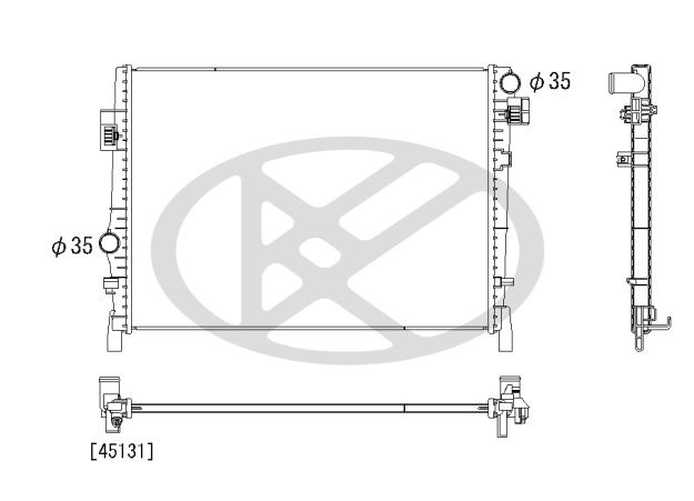 Kühler Motor passt zu: DODGE JOURNEY, FIAT FREEMONT 2.0D-3.6ALK 06.08-