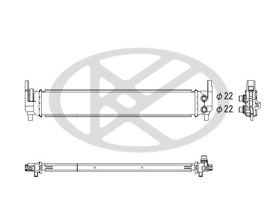 Kühler Motor passt zu: AUDI A3, Q2, SEAT ATECA, LEON, LEON SC, LEON ST, SKODA OCTAVIA III, YETI, VW GOLF ALLTRACK VII, GOLF SPORTSVAN VII, GOLF VII, TOURAN, T-ROC 1.0-1.6D 08.12-