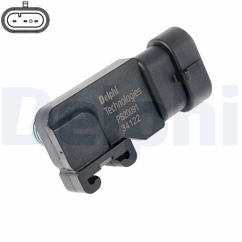 Drucksensor im Ansaugkrümmer (3 pin) passt zu: DAEWOO LEGANZA, NUBIRA, TACUMA / REZZO, FIAT CROMA, ISUZU TROOPER III, OPEL ASTRA G, ASTRA G/KOMBI, ASTRA H, ASTRA H GTC, CORSA C 1.2-3.5 10.95-