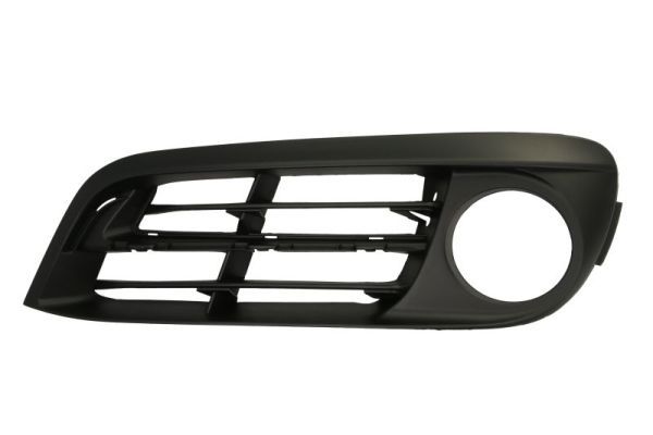 Stoßstangengitter vorne L (geschlossen, mit Löchern für Halogenscheinwerfer, schwarz) passt zu: BMW 5 F10, F11 06.13-02.17