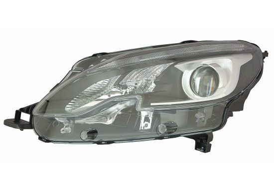 Scheinwerfer R (H7/H7/LED/PWY24W, elektrisch, mit motor, einsatzfarbe: schwarz) passt zu: PEUGEOT 2008 I 03.16-06.19