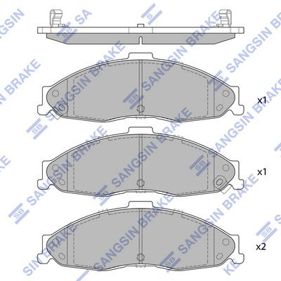 Bremsbelagsatz, Scheibenbremse