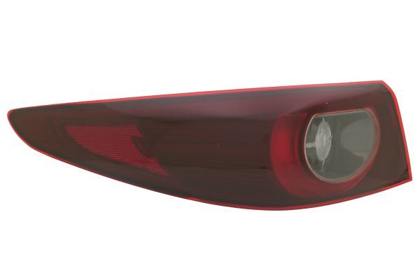 Lampe hinten L (äußerer Teil, LED, blinkerfarbe durchsichtig, glasfarbe rot) passt zu: MAZDA 3 BP 03.19-