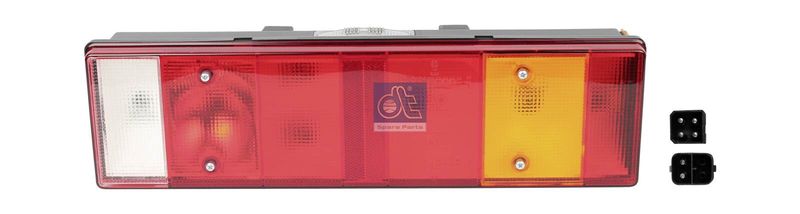 Lampe hinten L (24V, mit Kennzeichenbeleuchtung, Widerschein, seitlicher abstand, stecker: 6PIN) passt zu: VOLVO FH12, FH16, FL10, FL12 09.85-