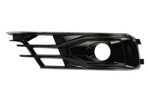 Stoßstangengitter vorne R (0, mit Löchern für Halogenscheinwerfer, kunststoff, chrom/schwarz) passt zu: AUDI A6 C7 04.15-02.18