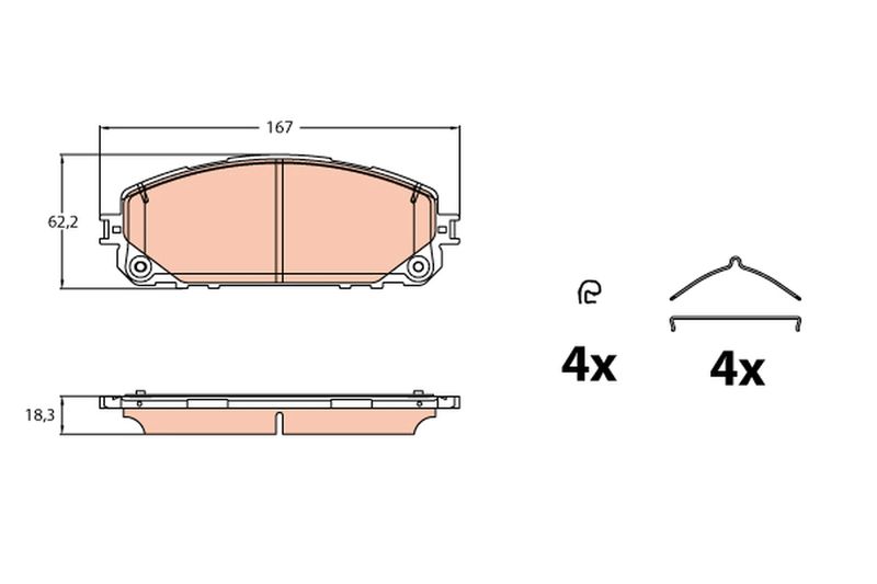 Bremsbelagsatz, Scheibenbremse