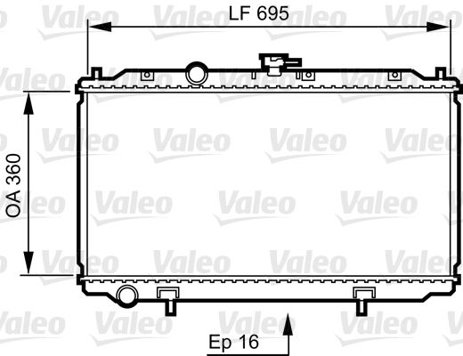 Kühler Motor passt zu: NISSAN ALMERA II, PRIMERA, SEAT TOLEDO I, VW SCIROCCO 1.5/1.6/1.8 04.86-10.08