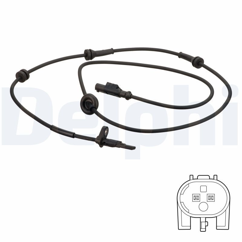 ABS-Sensor hinten L passt zu: FIAT PUNTO, PUNTO/HATCHBACK 1.2-1.9D 09.99-03.12