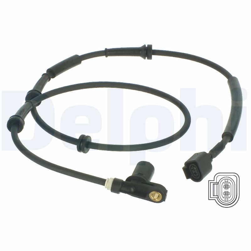 ABS-Sensor hinten L/R passt zu: FORD GALAXY I, GALAXY MK I, SEAT ALHAMBRA, VW SHARAN, SHARAN/MINIVAN 1.8-2.8 03.95-03.10