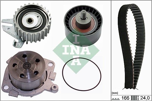 Ventilsteuerung Satz (Riemen + Rolle + Flüssigkeitspumpe) passt zu: ALFA ROMEO 145, 146, 147, 155, 156, GT, FIAT BARCHETTA, PUNTO, STILO 1.6/1.8/2.0 02.92-03.12