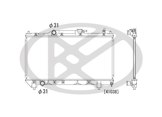 Kühler Motor passt zu: TOYOTA AVENSIS 1.6/1.8 09.97-10.00