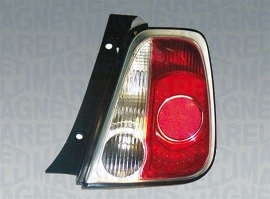 Lampe hinten L (P21W/RY10W, verchromter rahmen) passt zu: ABARTH 500 / 595 / 695, 500C / 595C / 695C, FIAT 500 -07.15