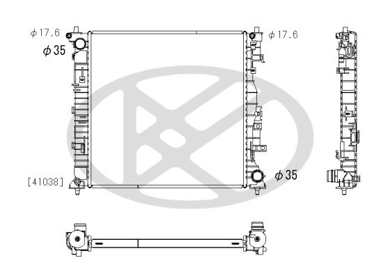 Kühler Motor passt zu: HYUNDAI TUCSON, KIA SPORTAGE V 1.6/1.6H/1.6LPG 11.20-