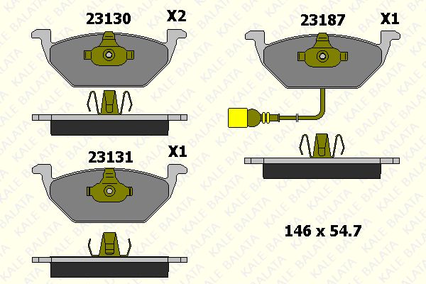 Bremsbelagsatz, Scheibenbremse