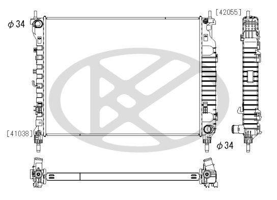 Kühler Motor (mit mechanischer getriebe) passt zu: CHEVROLET CAPTIVA, OPEL ANTARA A 2.2D 12.10-