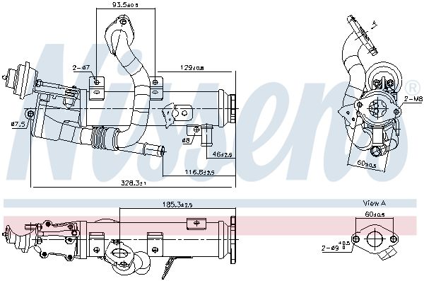 Abgaskühler passt zu: AUDI A4 ALLROAD B8, A4 B8, A5, A6 C6, Q5, SEAT EXEO, EXEO ST 2.0D 07.04-05.17