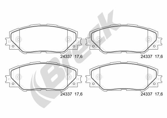 Bremsbelagsatz, Scheibenbremse