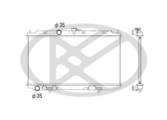 Kühler Motor passt zu: NISSAN PRIMERA 2.0 03.02-
