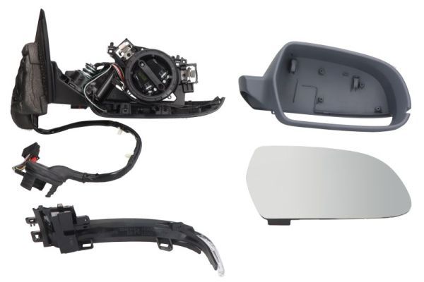 Außenspiegel R (elektrisch, gewölbt, beheizt, grundiert, mit Blinker) passt zu: AUDI A3 8P 06.08-08.12