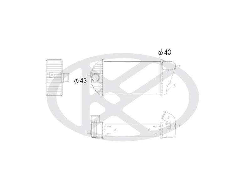 Ansaugluftkühler passt zu: SUZUKI SWIFT III, SWIFT IV 1.3D 08.05-