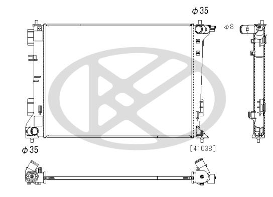Kühler Motor (mit mechanischer getriebe) passt zu: HYUNDAI IX35, TUCSON, KIA SPORTAGE IV 1.6/1.6LPG/2.0 08.09-09.22