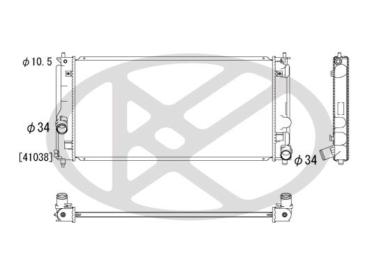 Kühler Motor (mit mechanischer getriebe) passt zu: TOYOTA CELICA 1.8 08.99-09.05