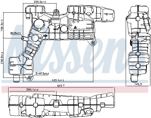 Kühlmittelausgleichsbehälter passt zu: DAF LF 45, LF 55, RVI MIDLUM, VOLVO FL BE110C-MIDR06.02.26Y/41 01.00-