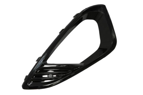 Stoßstangengitter vorne L (mit Löchern für Halogenscheinwerfer, kunststoff, glänzend/schwarz) passt zu: FORD FIESTA VII 05.17-11.21