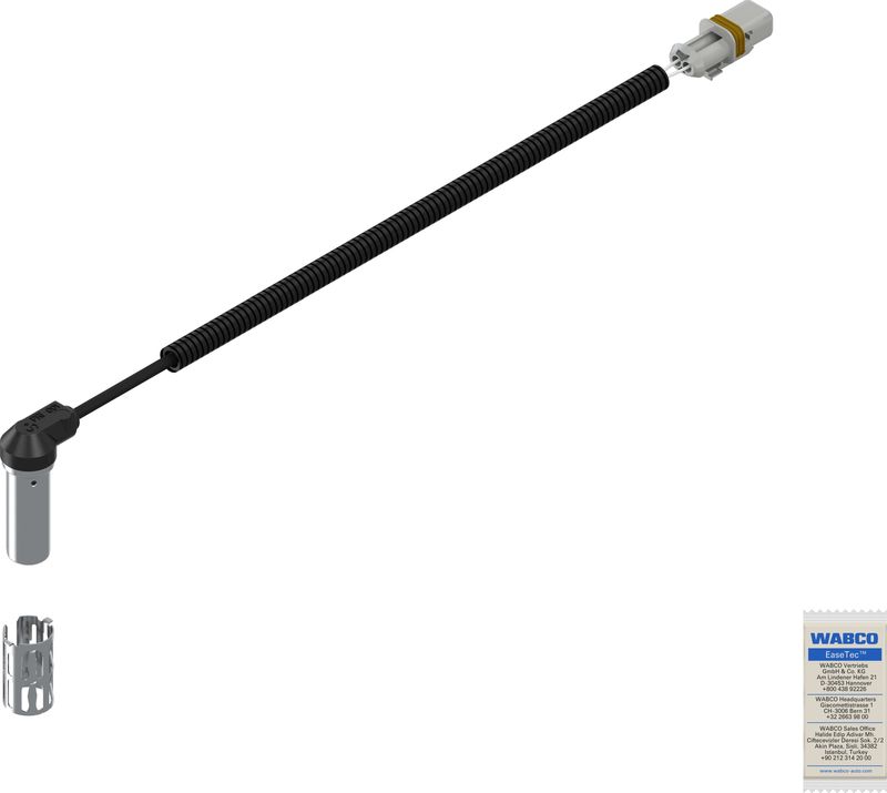 ABS-Sensor vorne L (eckig, 1570mm, 2pin, mit Buchse) passt zu: MAN passt zu: MAN TGA, TGM I, TGS I, TGX I