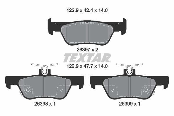 Bremsbelagsatz, Scheibenbremse