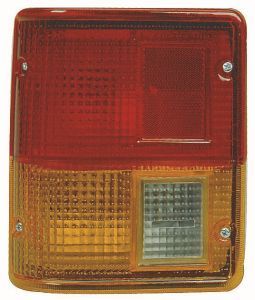 Lampe hinten L (äußerer Teil, blinkerfarbe gelb, glasfarbe rot) passt zu: MITSUBISHI PAJERO I Off-Road 12.82-12.91