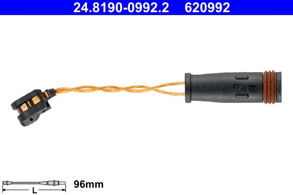 Bremsbelagverschleißsensor hinten passt zu: MERCEDES G SAMOCHÓD TERENOWY ZAMKNIĘTY (W464), G (W464), SPRINTER 4,6-T (B906), SPRINTER 5-T (B906), SPRINTER 5-T (B907) 1.8-3.5 06.06-