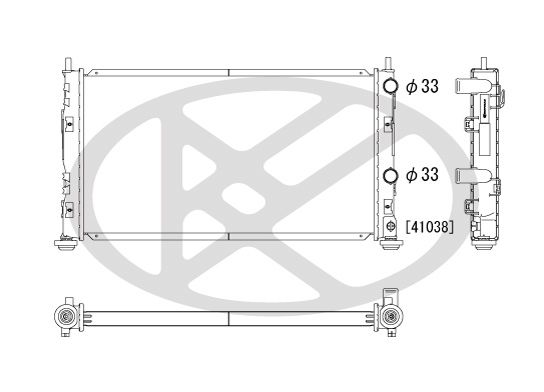 Kühler Motor passt zu: CHRYSLER SEBRING 2.0/2.4/2.7 04.01-06.07