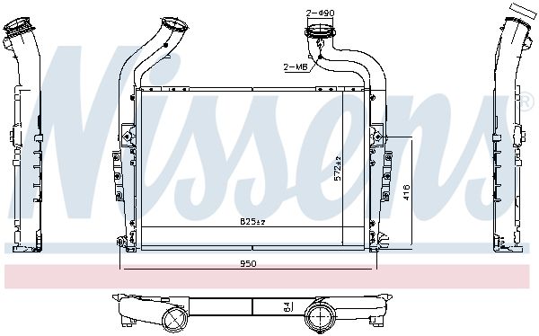 Ansaugluftkühler passt zu: SCANIA P I DC09.108-OC9.G05 01.03-05.19
