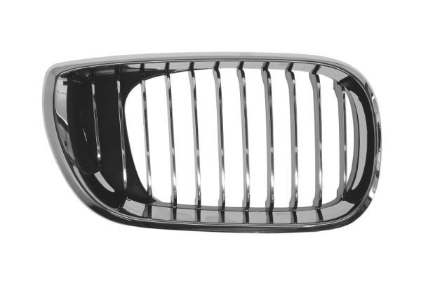 Kühlergitter R vorne (Schwarz-Chrom-Streifen, verchromter Rahmen, chrom/schwarz) passt zu: BMW 3 (E46) 1.6-3.2 12.97-12.07 06.01-02.05