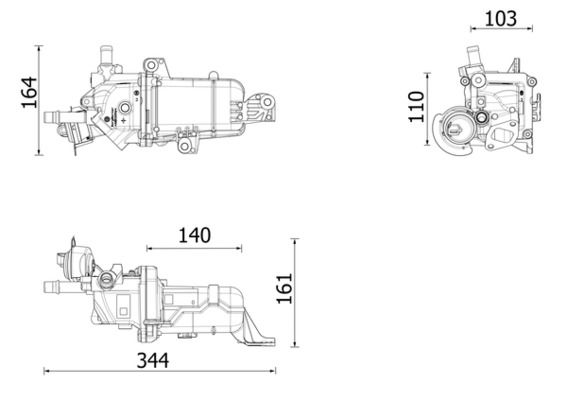 Abgaskühler passt zu: FIAT TALENTO, OPEL VIVARO B, RENAULT ESPACE V, FLUENCE, GRAND SCENIC III, GRAND SCENIC IV, KADJAR, KOLEOS II, MEGANE, MEGANE III, MEGANE IV, SCENIC III 1.5D-1.8D 02.09-
