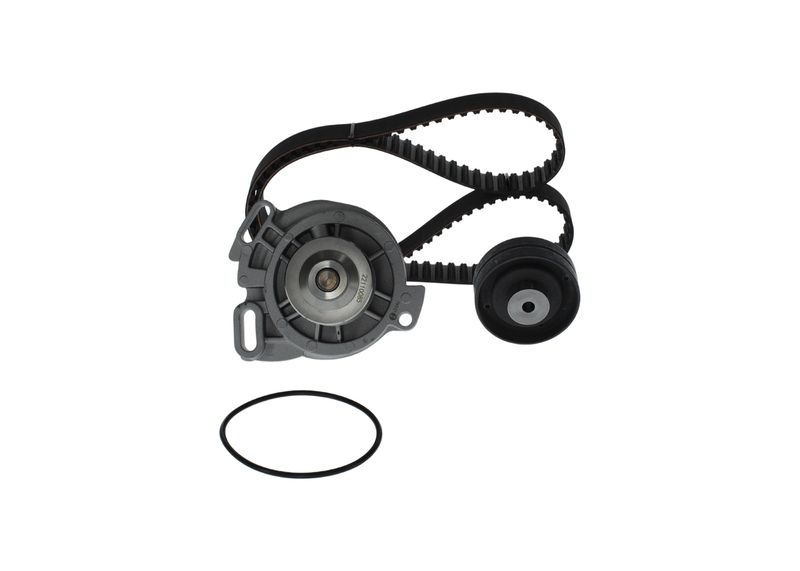Ventilsteuerung Satz (Riemen + Rolle + Flüssigkeitspumpe) passt zu: AUDI A6 C4, VW LT 28-46 II, TRANSPORTER T4 2.4D/2.5/2.5D 07.90-07.06