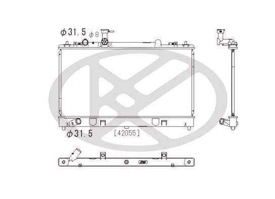 Kühler Motor passt zu: MAZDA 6 1.8-2.5 01.02-07.13