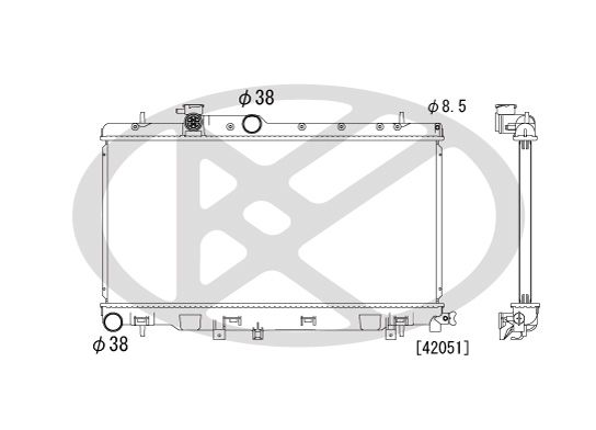 Kühler Motor passt zu: SUBARU IMPREZA 2.0/2.5 12.00-