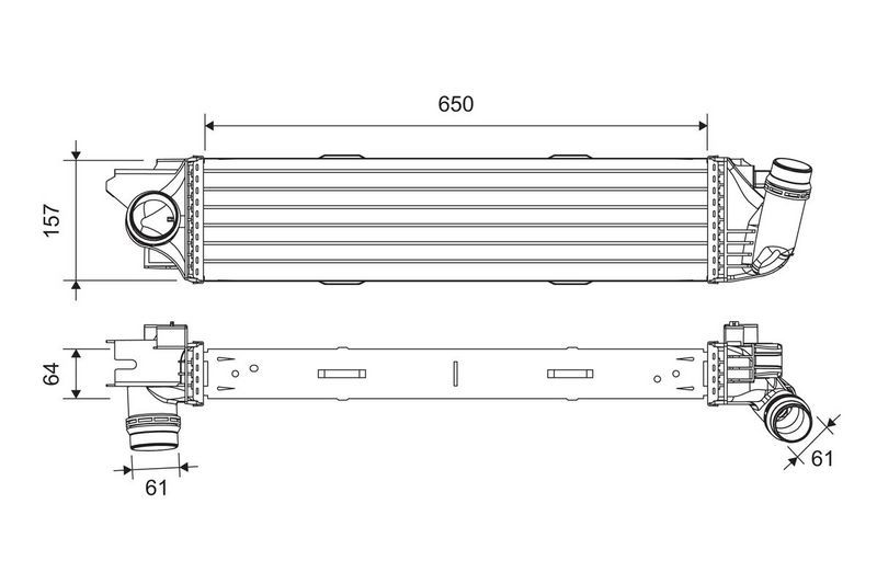 Ansaugluftkühler passt zu: FIAT TALENTO, OPEL VIVARO B, RENAULT TRAFIC III 1.6D 05.14-