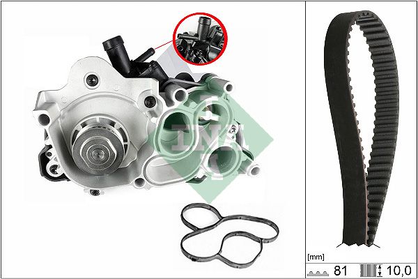 Ventilsteuerung Satz (Riemen + Flüssigkeitspumpe) passt zu: AUDI A1, A3, Q2, SEAT ARONA, ATECA, IBIZA IV, IBIZA IV SC, IBIZA IV ST, IBIZA V, LEON, LEON SC, LEON ST, TOLEDO IV 1.0-1.6 08.12-