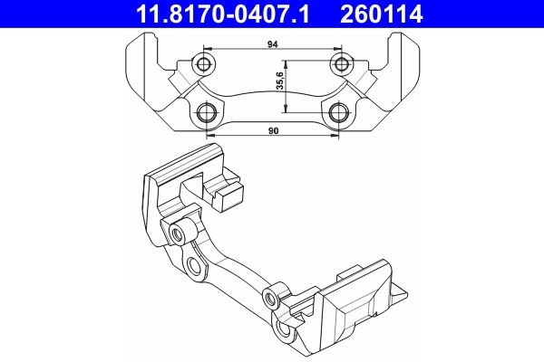 Halter, Bremssattel
