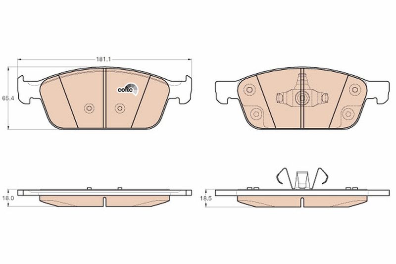 Bremsbelagsatz, Scheibenbremse